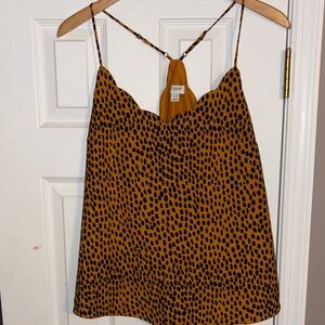 J. Crew Orange and Black Spotted Camisole